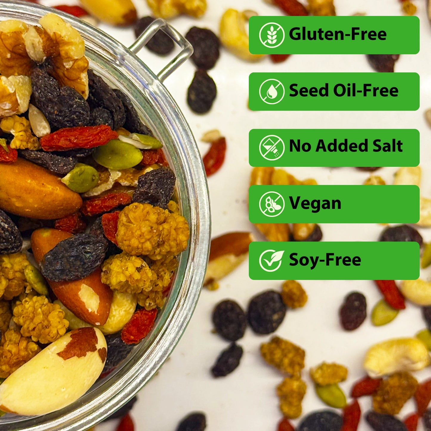 Raw Superfoods Trail Mix - The Works - Unsalted Trail Mix BetterFoods