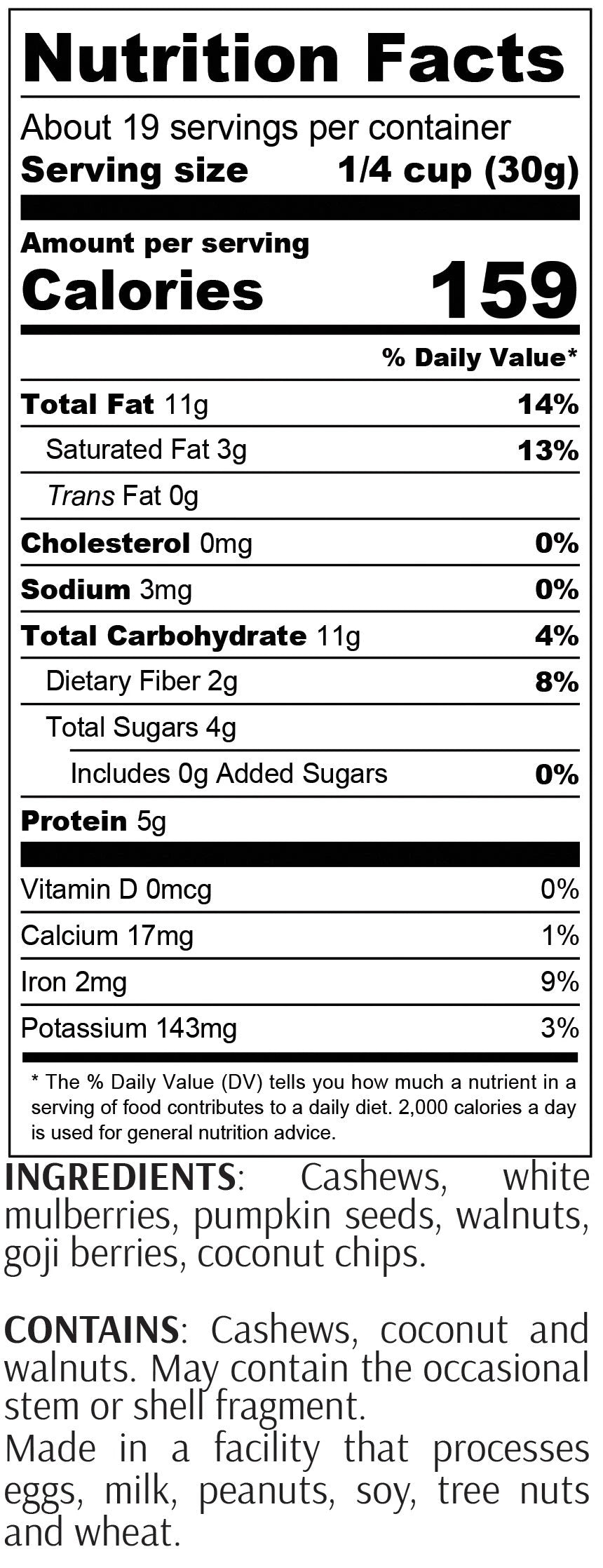 Raw Superfoods Trail Mix - Tropical Power Blend - Low Sugar Trail Mix BetterFoods