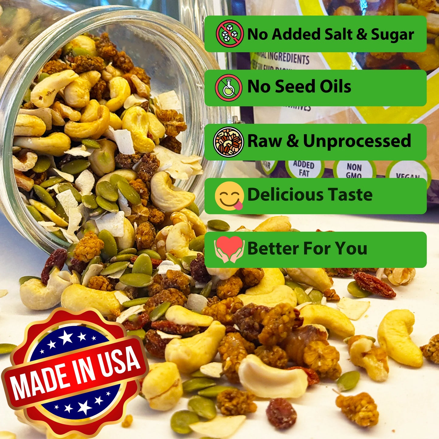 Raw Superfoods Tropical Trail Mix Low Sugar Blend BetterFoods