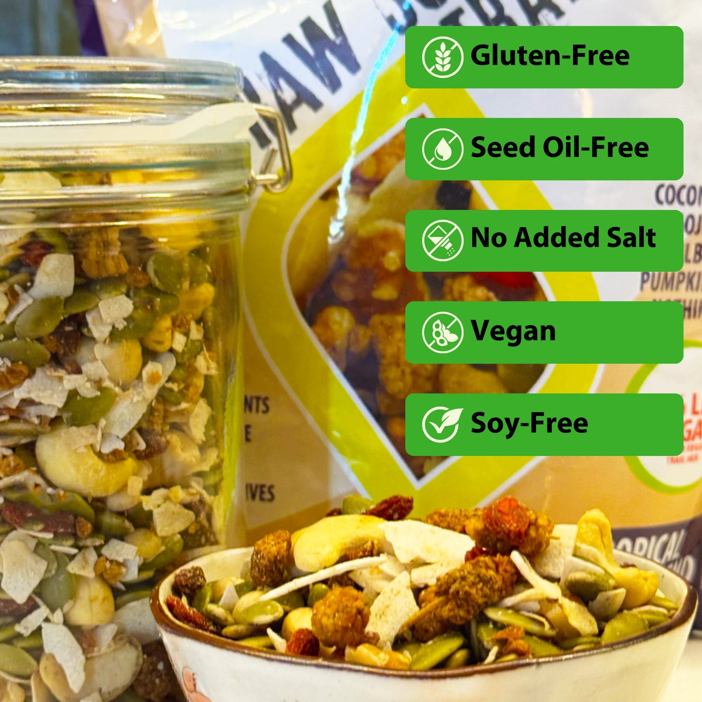 Raw Superfoods Tropical Trail Mix Low Sugar Blend BetterFoods