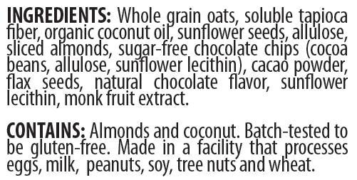 Sugar Free Granola - Double Chocolate Chip - MyCerealMix