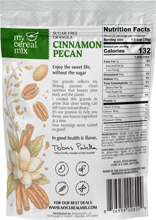 Sugar Free Granola - Cinnamon Pecan MyCerealMix