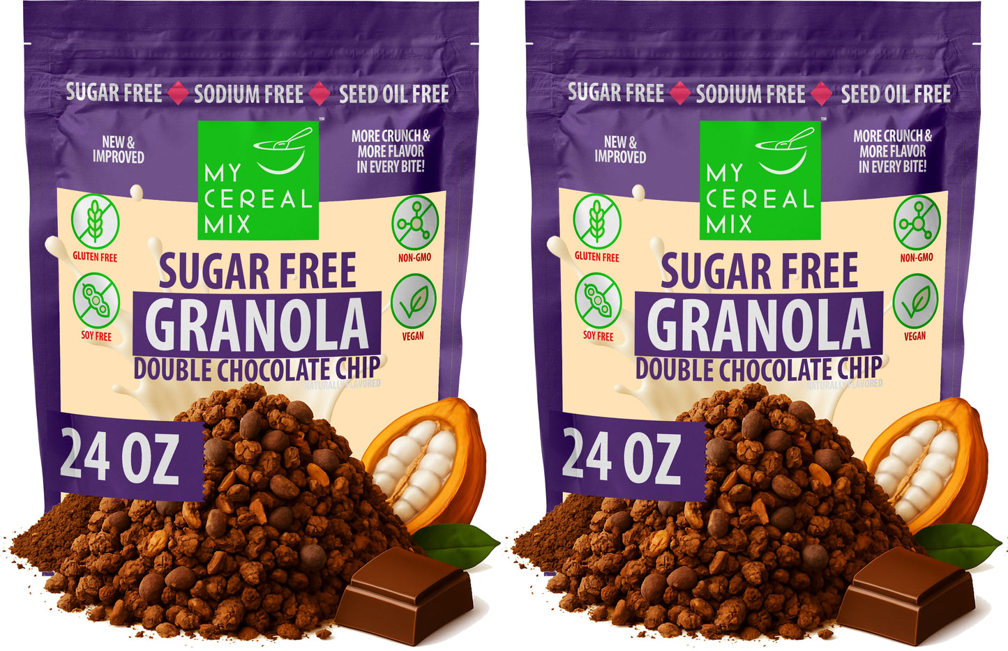 Sugar Free Granola - Double Chocolate Chip MyCerealMix