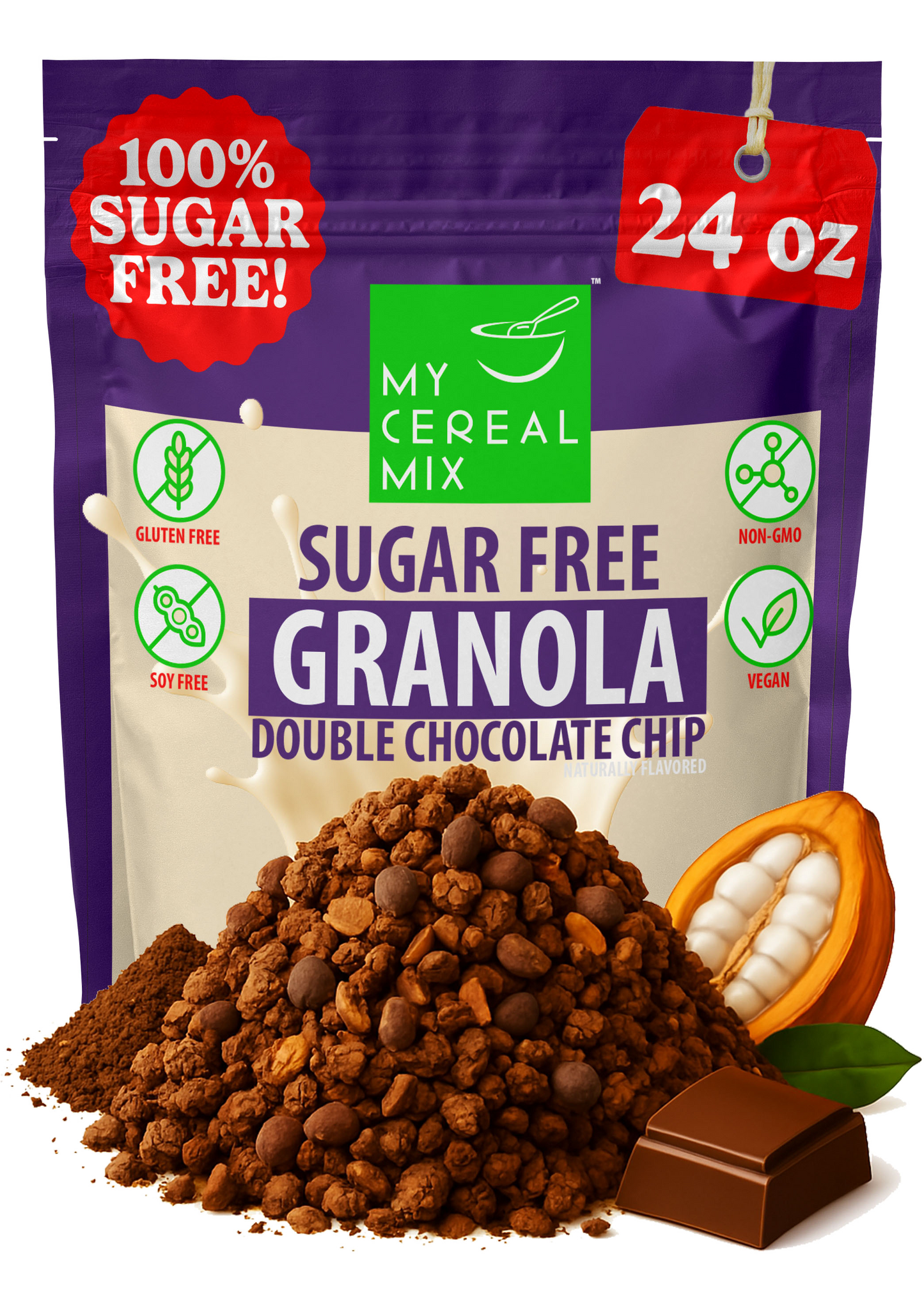 Sugar Free Granola - Double Chocolate Chip MyCerealMix