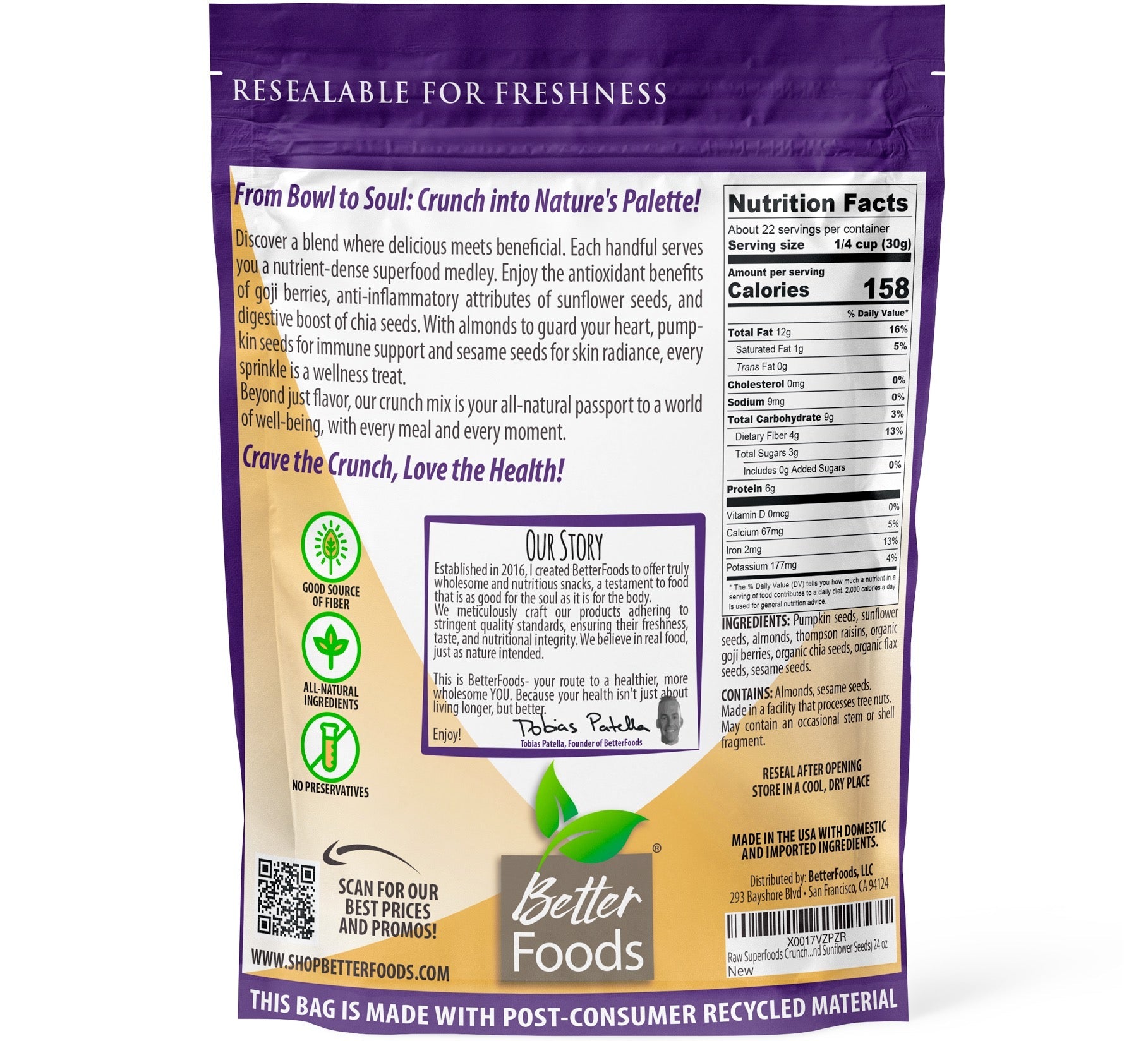 Raw Superfoods Crunch Mix - The Best Salad Topper BetterFoods