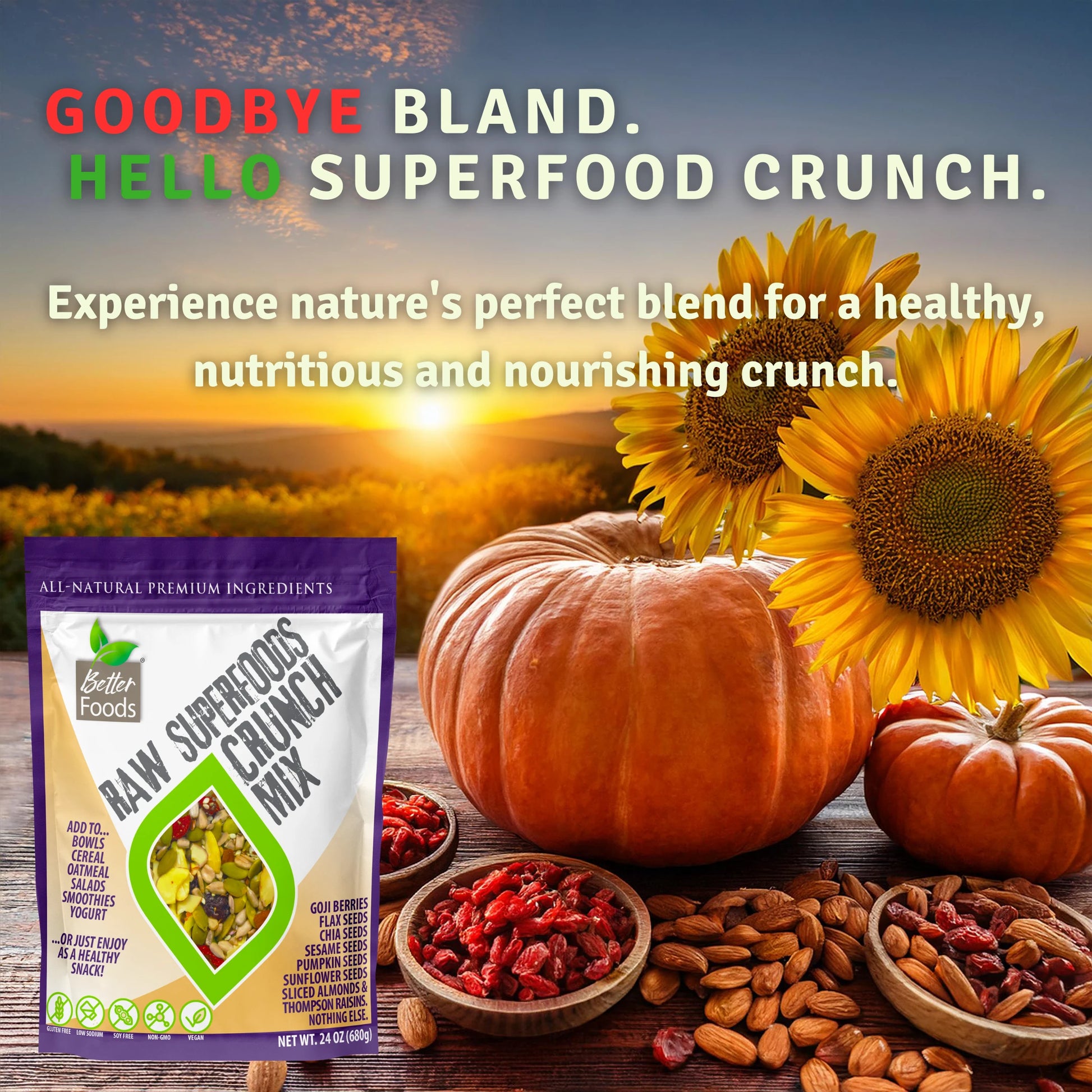Raw Superfoods Crunch Mix - The Best Salad Topper BetterFoods