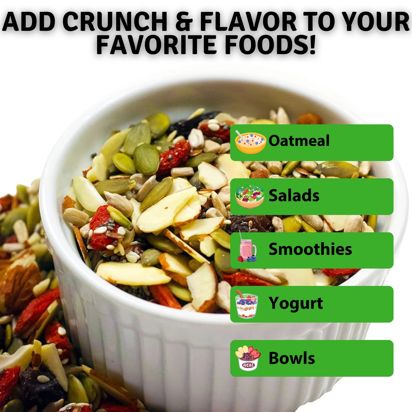 Raw Superfoods Crunch Mix - The Best Salad Topper BetterFoods