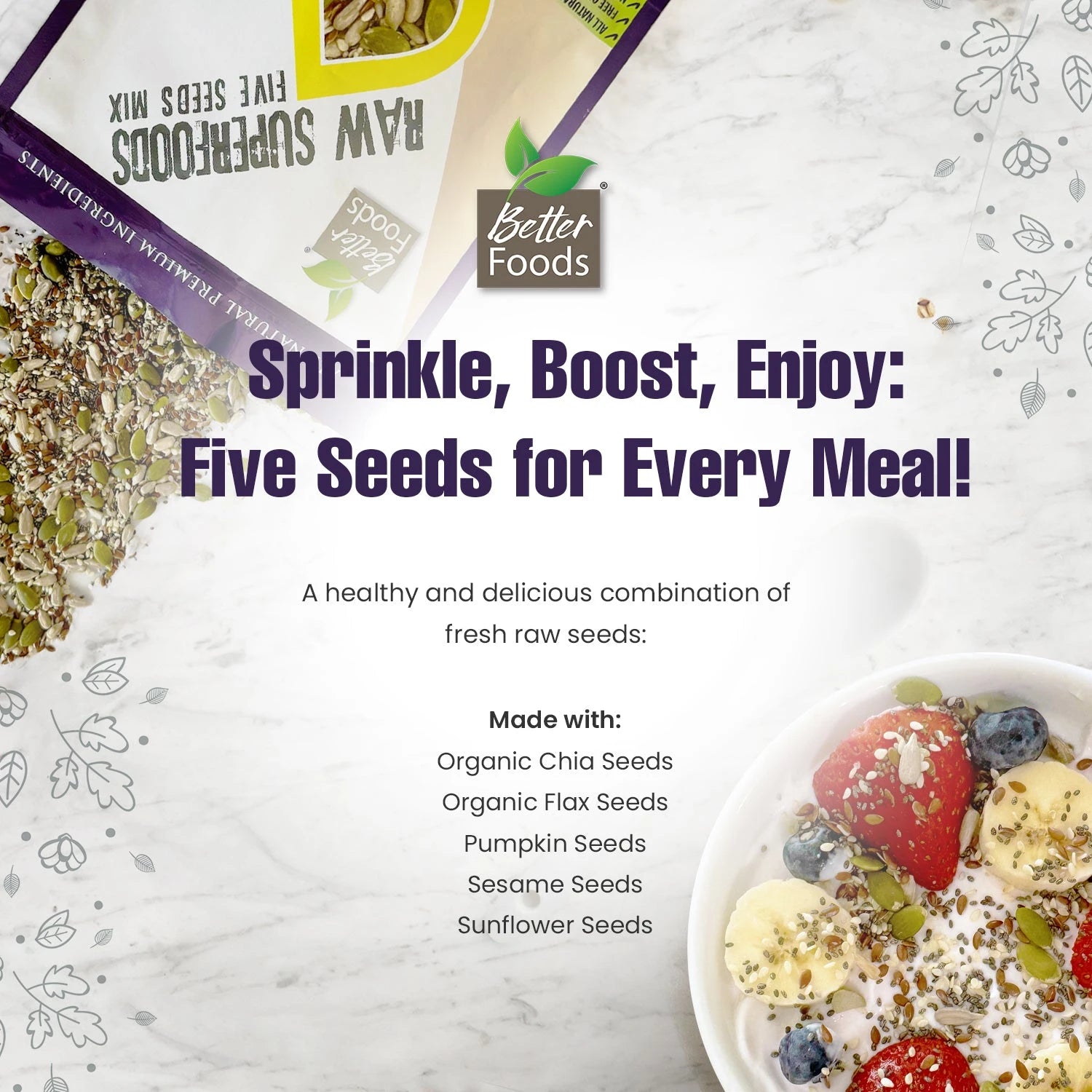 Raw Superfoods Five Seeds Mix BetterFoods