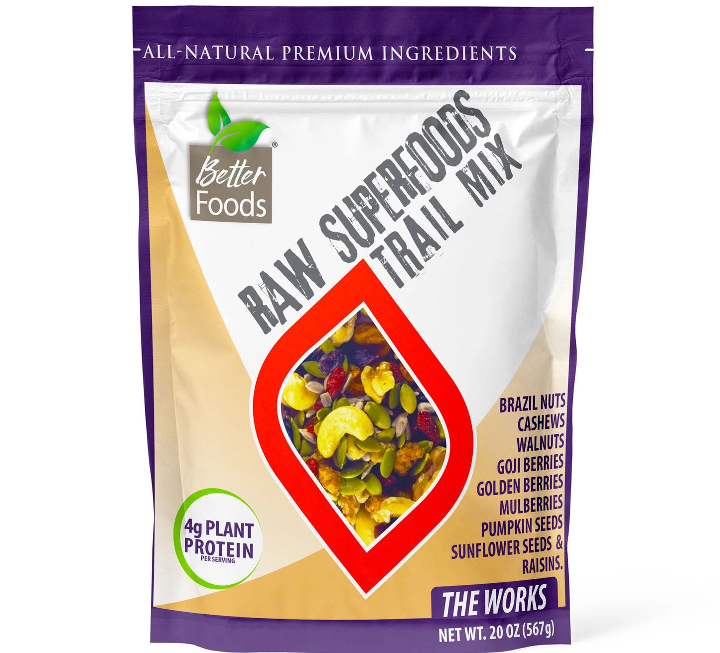 Raw Superfoods Trail Mix - The Works BetterFoods