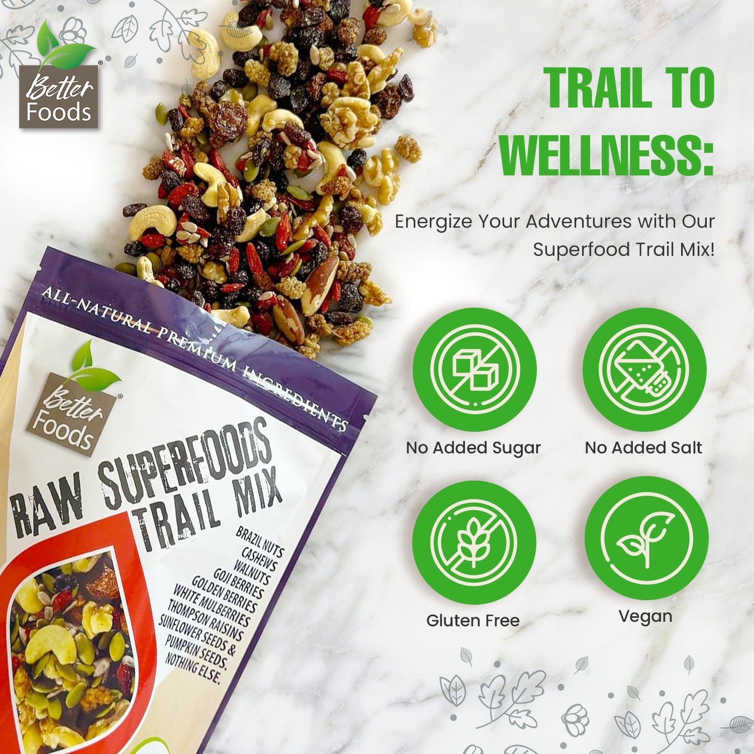 Raw Superfoods Trail Mix - The Works BetterFoods