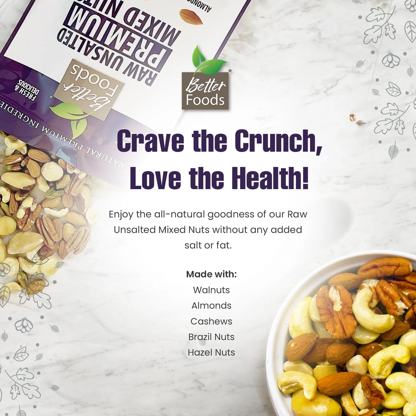 Raw Unsalted Premium Mixed Nuts BetterFoods