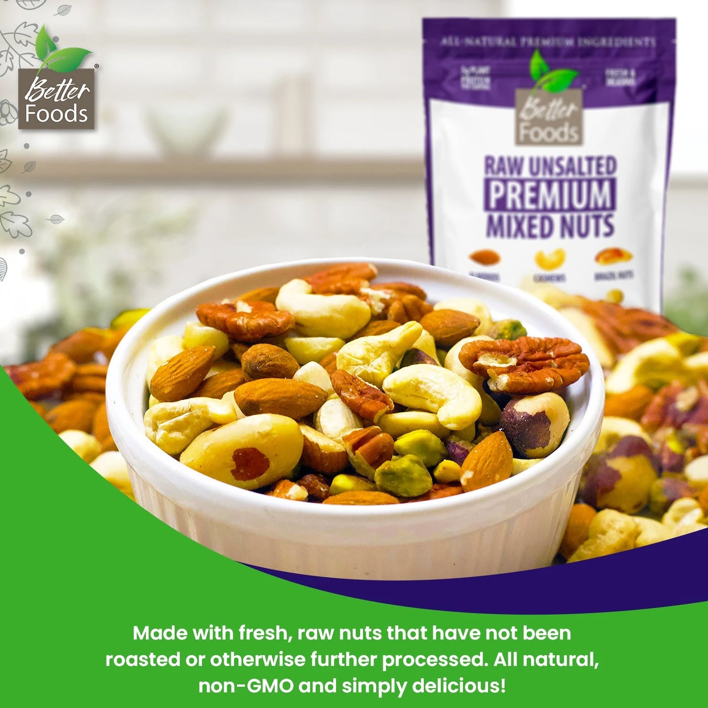 Raw Unsalted Premium Mixed Nuts BetterFoods