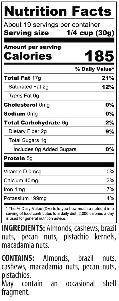 Raw Unsalted Premium Mixed Nuts BetterFoods