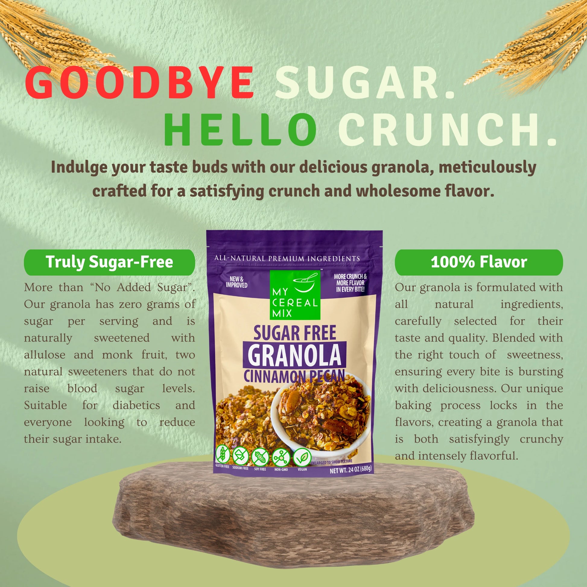 Sugar Free Granola - Cinnamon Pecan MyCerealMix