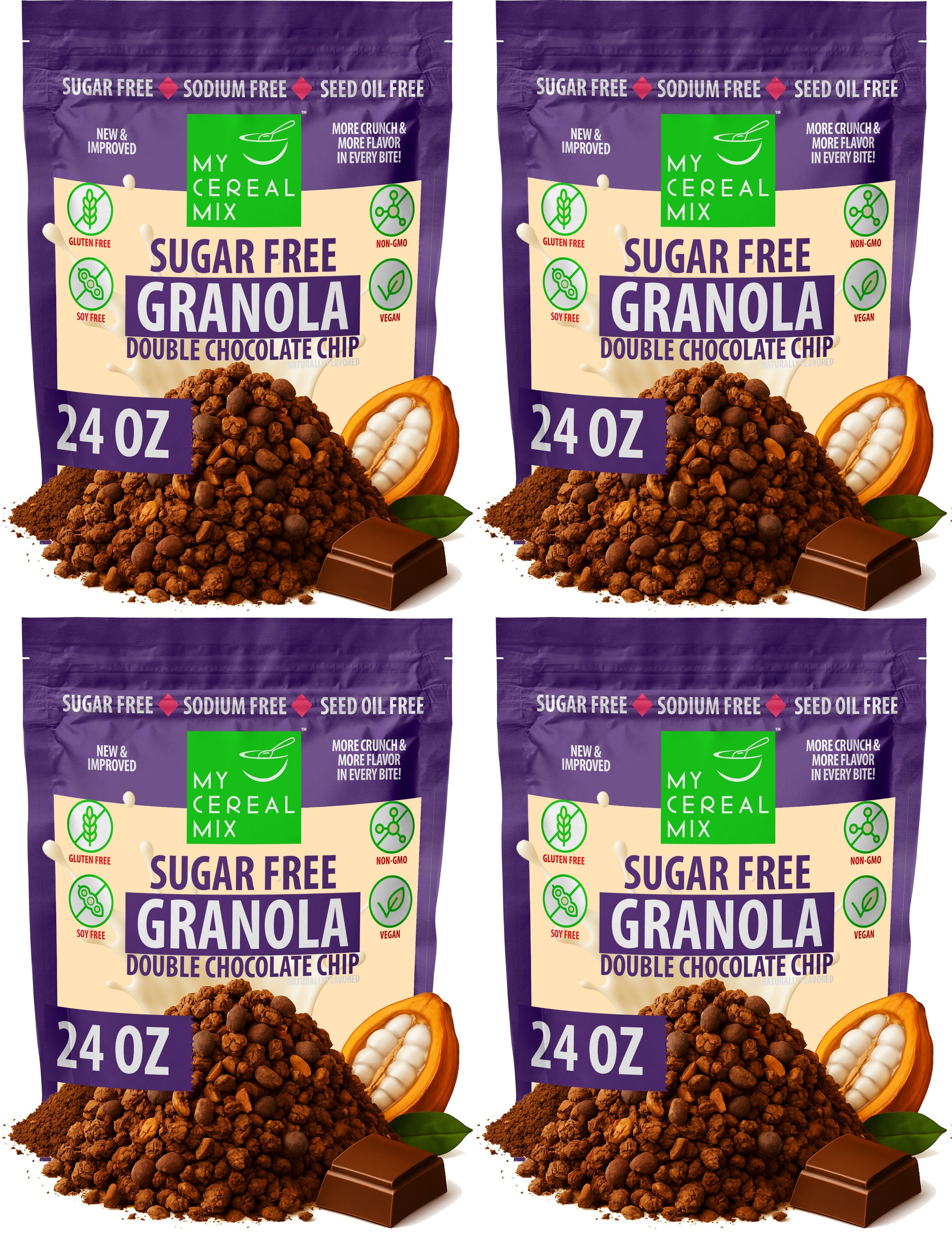 Sugar Free Granola - Double Chocolate Chip MyCerealMix