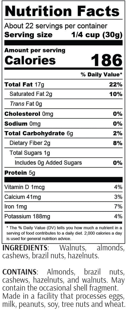 Raw Superfoods Unsalted Omega-3 Mixed Nuts BetterFoods